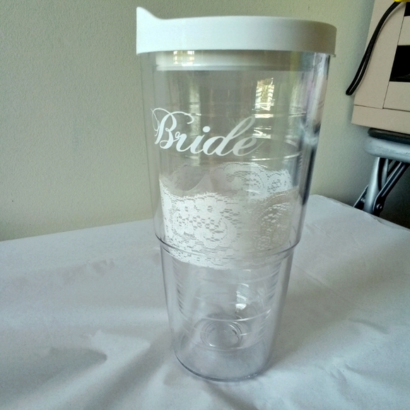 Tervis Large 24 oz. Tumbler Bride White Lace Double Wall Insulated with Lid - Picture 1 of 6